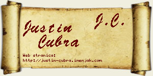 Justin Čubra vizit kartica